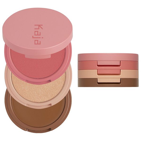 Kaja Face Bento Cream Bronzer, Powder Blush & Highlighter Sculpting Trio