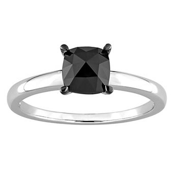 Stella Grace 10k White Gold 1 Carat T.W. Black Diamond Solitaire Ring