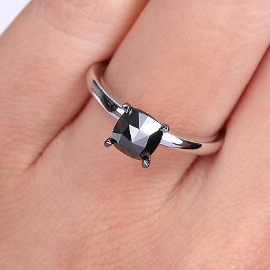 Stella Grace 10k White Gold 1 Carat T.W. Black Diamond Solitaire Ring