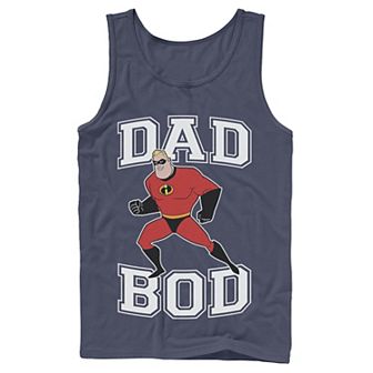 Men's Disney / Pixar Incredibles Mr. Incredible Dad Bod Portrait Tank Top