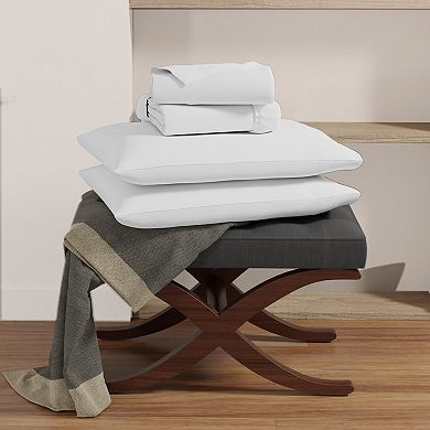 Purity Home 300 Thread Count Organic Cotton Percale Sheet Set with Pillowcases