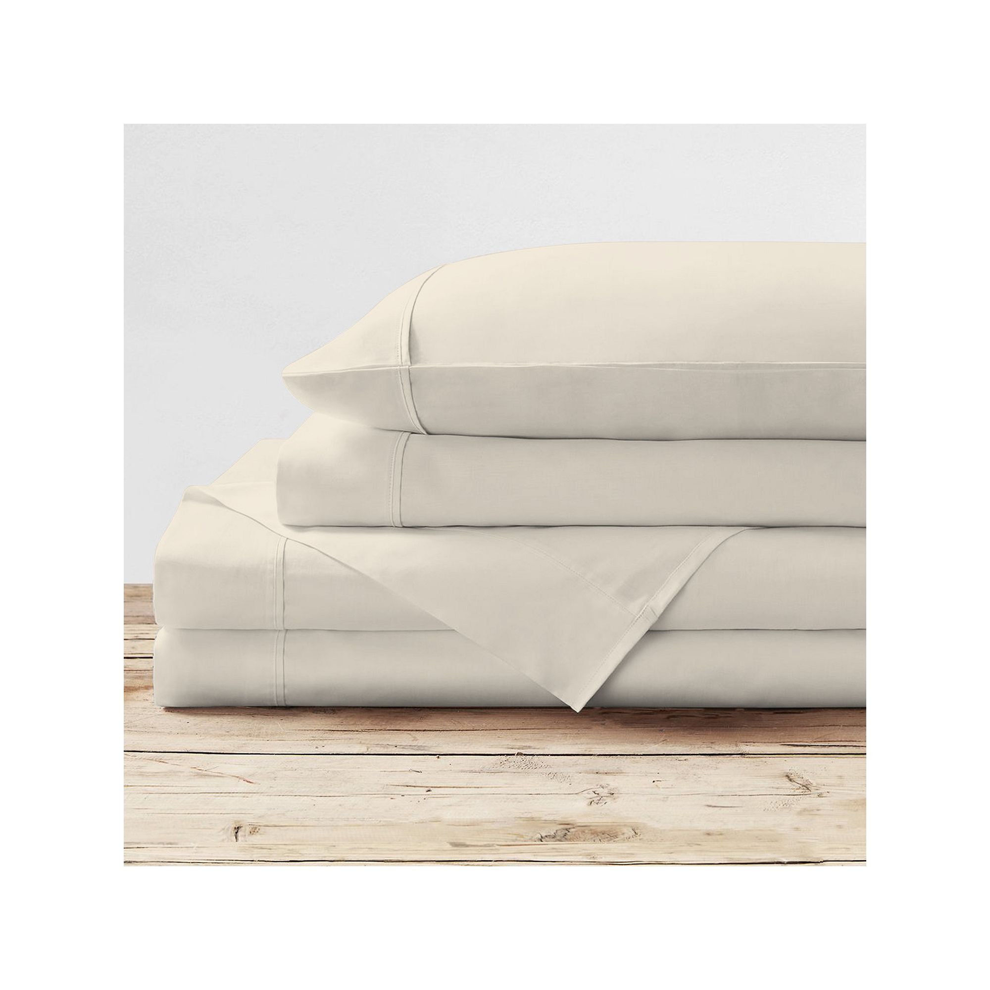 Purity Home 300 Thread Count Organic Cotton Percale Sheet Set or Pillowcase