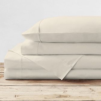 Purity Home 300 Thread Count Organic Cotton Percale Sheet Set or Pillowcases