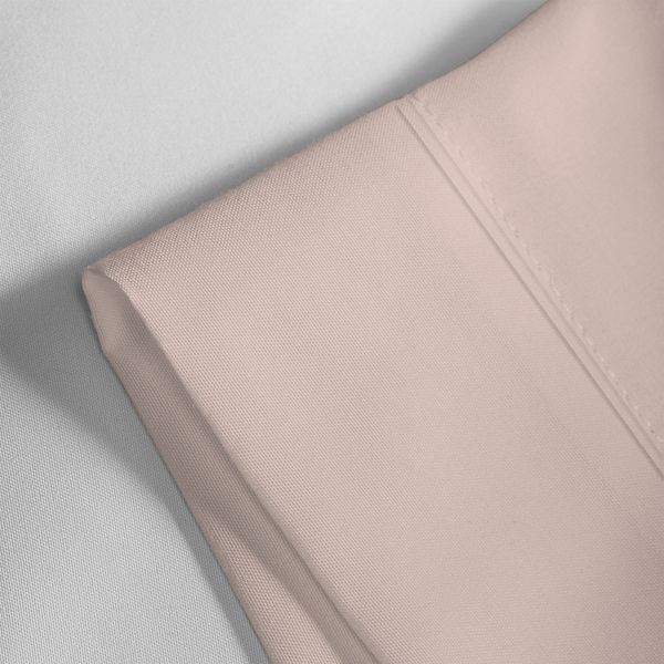 Purity Home Standard 300 Thread Count Organic Cotton Percale Pillowcase Set Pale Pink: Adult Size, No Closure, OEKO-TEX Certified