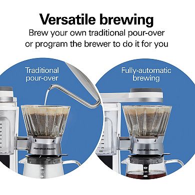 Hamilton Beach Convenient Craft Automatic or Manual Pour-Over Coffee Brewer