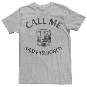 Men's Old Fashioned Alcohol Text Tee