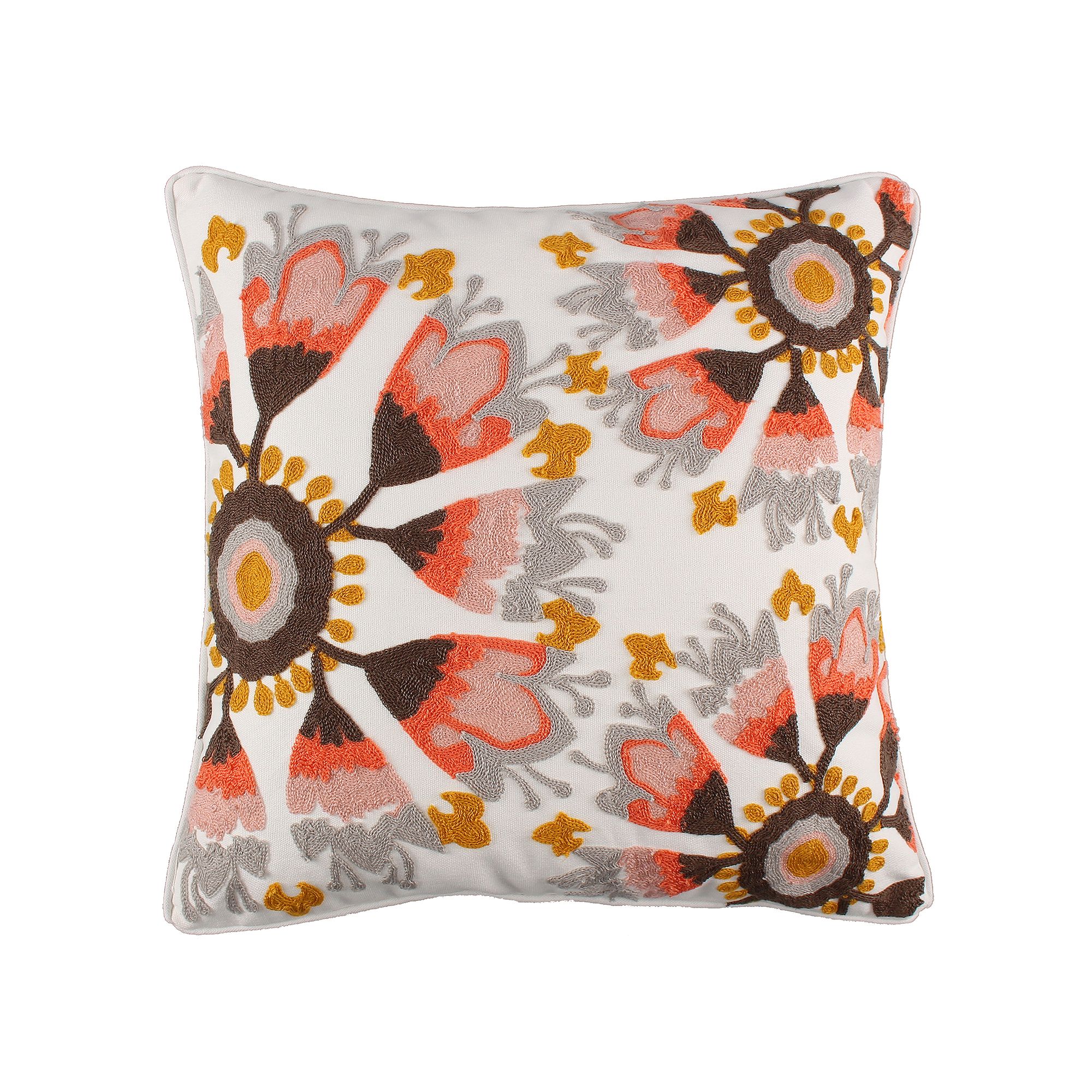 Levtex Home Melina Crewel Blush Medallion Pillow, Multi