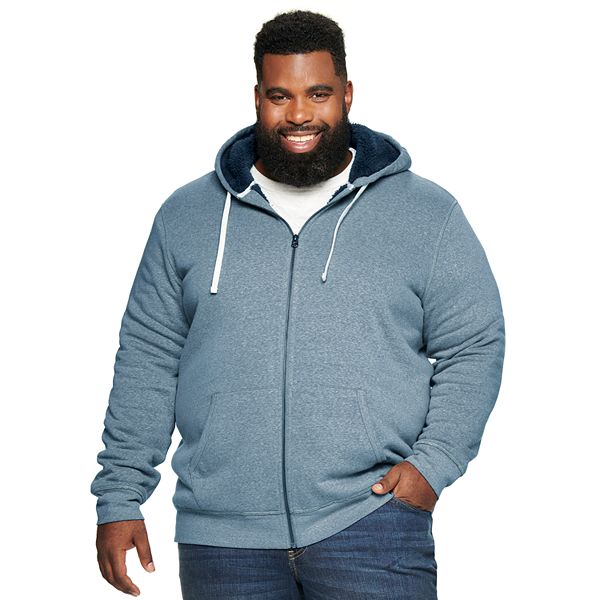 Big Tall Sonoma Goods For Life Sherpa Lined Zip Front Hoodie