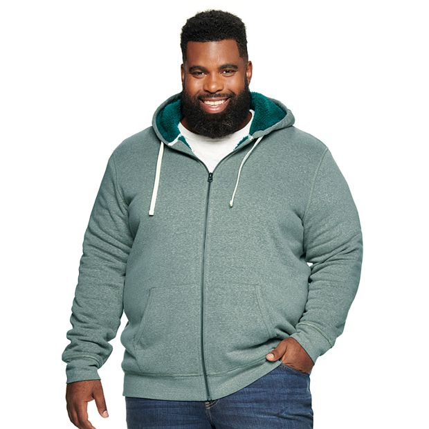 Big Tall Sonoma Goods For Life Sherpa Lined Zip Front Hoodie