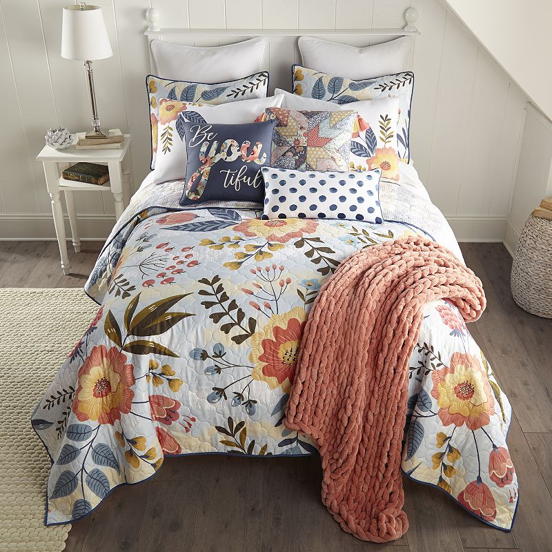 71535655 Donna Sharp Coral Crush Quilt Set, Multicolor, Que sku 71535655