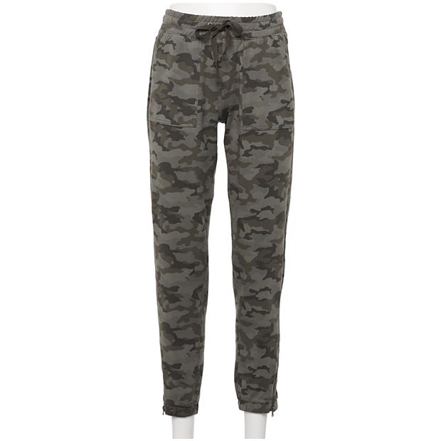 Womens Cotton-Stretch Twill Joggers