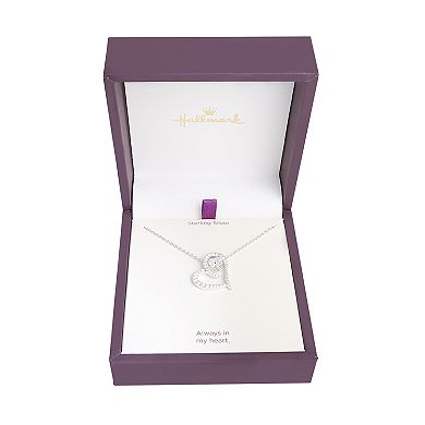 Hallmark Sterling Silver Cubic Zirconia Heart Necklace