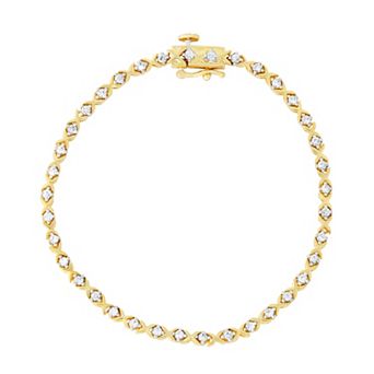 HDI 10k Gold 1 Carat T.W. Diamond Tennis Bracelet