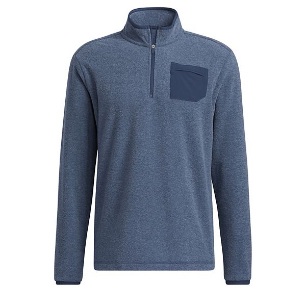 Big & Tall adidas RegularFit Pocket QuarterZip Golf Pullover