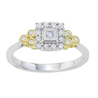 HDI Two Tone 10k Gold 1/4 Carat T.W. Diamond Ring