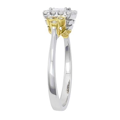 HDI Two Tone 10k Gold 1/4 Carat T.W. Diamond Ring