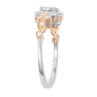 HDI Two Tone 10k Gold 1/3 Carat T.W. Diamond Ring