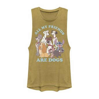 Disney's Dog Friends Group Shot Juniors' Muscle Tee