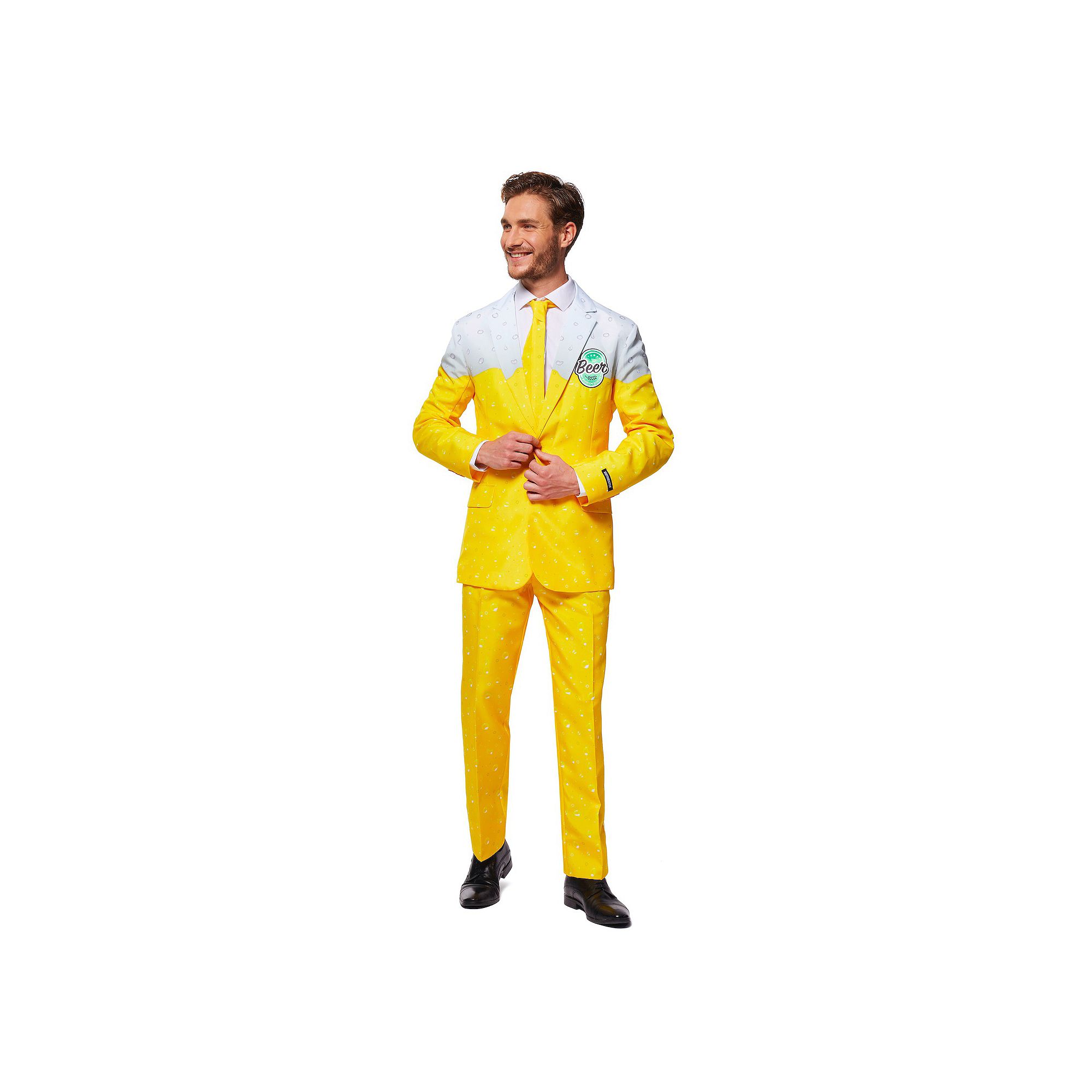 Mens Suitmeister Premium Beer Party Novelty Suit & Tie Set, Size: Medium