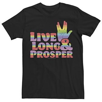 Men's Star Trek Live Long & Prosper Gradient Text Tee