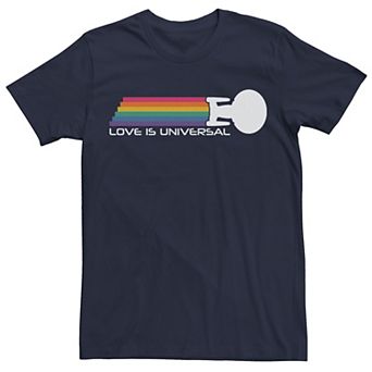 Men's Star Trek Love Is Universal Rainbow Stripes Silhouette Tee