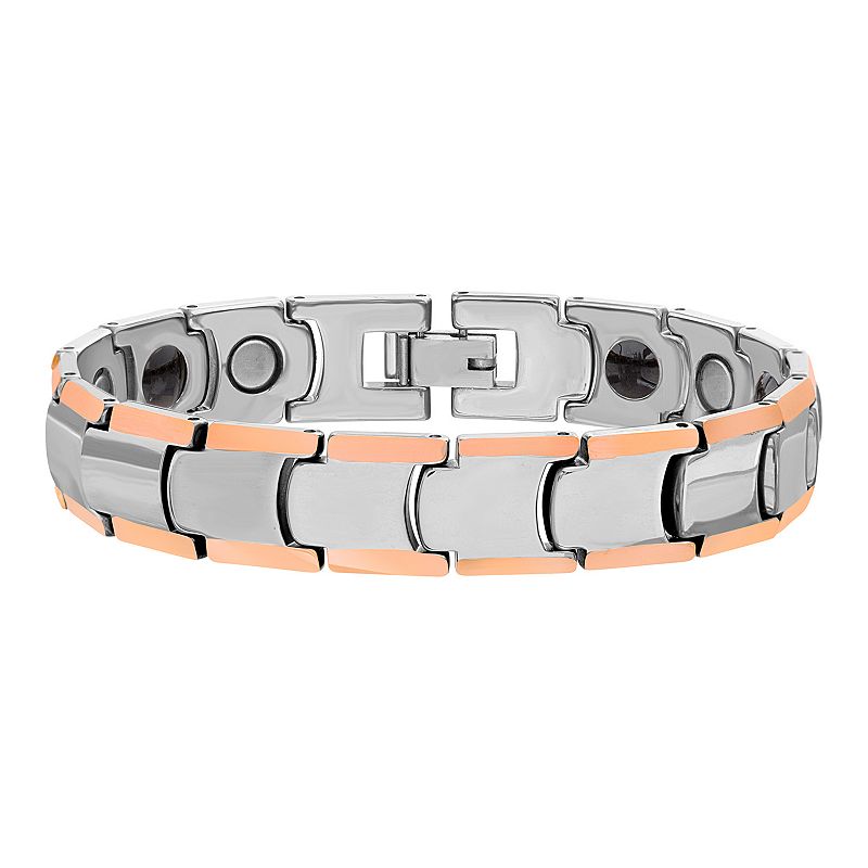 71546657 Mens 1913 Two-Tone Tungsten Link Bracelet, Size: 8 sku 71546657