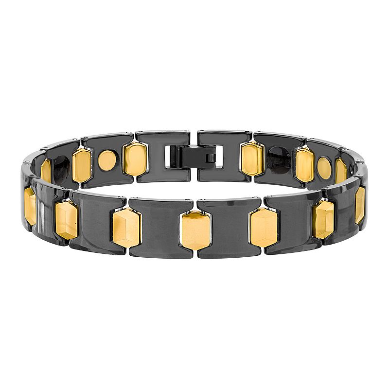 81062862 Mens 1913 Tungsten Two-Tone Link Bracelet, Size: 8 sku 81062862