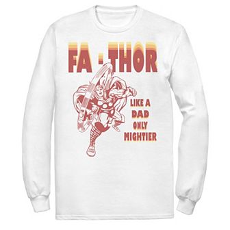 Men's Marvel Fa-Thor Like A Dad Only Mightier Retro Father's Day Tee