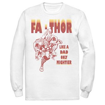 Men's Marvel Fa-Thor Like A Dad Only Mightier Retro Father's Day Tee
