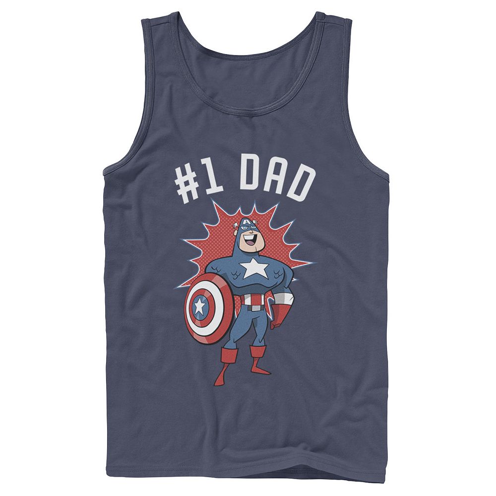 Marvel Captain America – Canottiera Classica Con Ritratto Scudo – Uomo, Taglia Unica