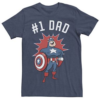Men's Marvel Father's Day #1 Dad Captain America Portrait Tee