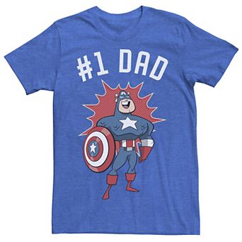 Men's Marvel Father's Day #1 Dad Captain America Portrait Tee