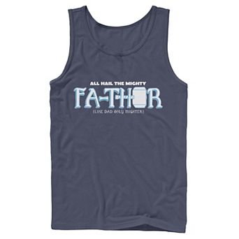 Men's Marvel Hail The Mighty Fa-Thor Simple Father's Day Tank Top
