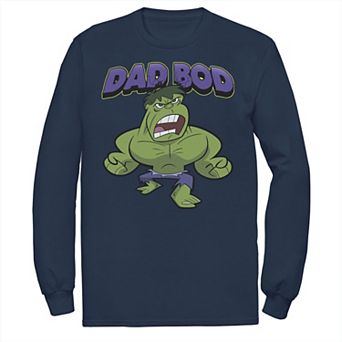 Men's Marvel Father's Day Retro Hulk Dad Bod Portrait Tee