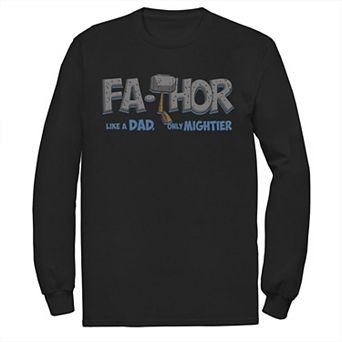 Men's Marvel Fa-Thor Like A Dad Only Mightier Doodle Father's Day Tee