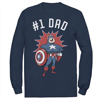 Men's Marvel Father's Day #1 Dad Captain America Portrait Tee