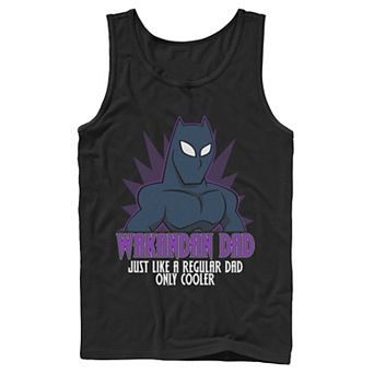 Men's Marvel Father's Day Black Panther Wakandan Dad Comic Pop Tank Top
