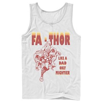 Men's Marvel Fa-Thor Like A Dad Only Mightier Retro Father's Day Tank Top