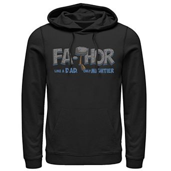 Men's Marvel Fa-Thor Like A Dad Only Mightier Doodle Father's Day Hoodie