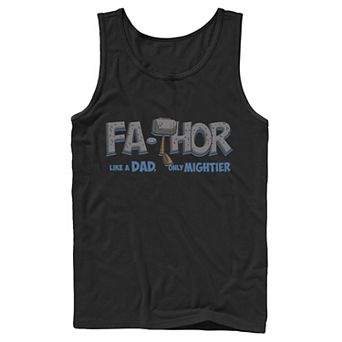 Men's Marvel Fa-Thor Like A Dad Only Mightier Doodle Father's Day Tank Top