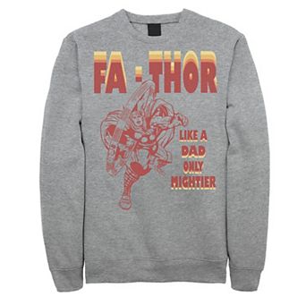 Men's Marvel Fa-Thor Like A Dad Only Mightier Retro Father's Day Sweatshirt