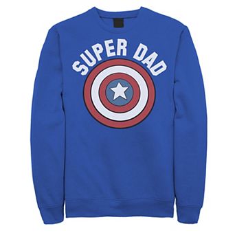 Men's Marvel Father's Day Super Dad Captain America Shield Sweatshirt