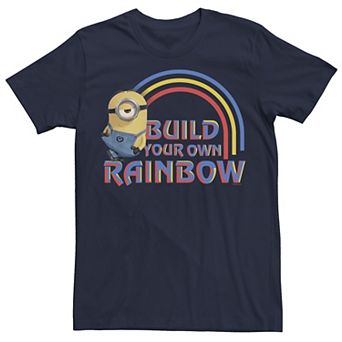 Men's Despicable Me Minions Build Your Own Rainbow Colorful Text Tee