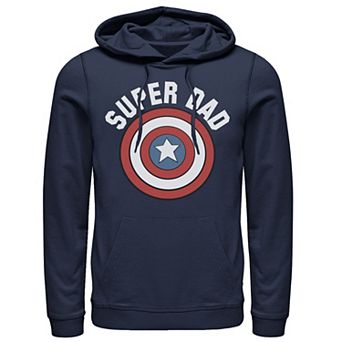 Men's Marvel Father's Day Super Dad Captain America Shield Hoodie