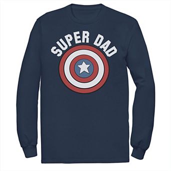 Men's Marvel Father's Day Super Dad Captain America Shield Tee