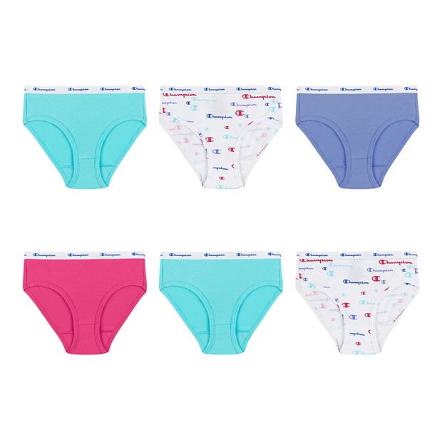 Girls Champion 6 Pack Everyday Comfort Brief Panties