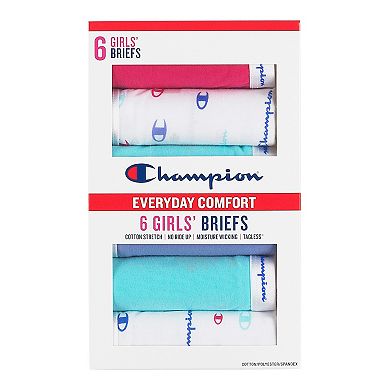 Girls Champion® 6-Pack Everyday Comfort Brief Panties