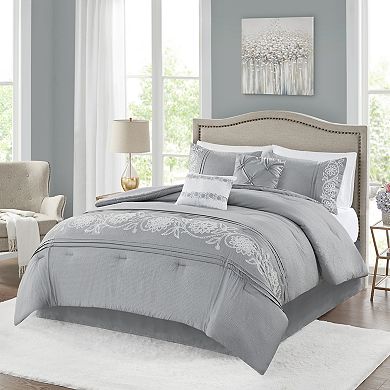 Madison Park Olivia 6-Piece Comforter Set with Coordinating Pillows