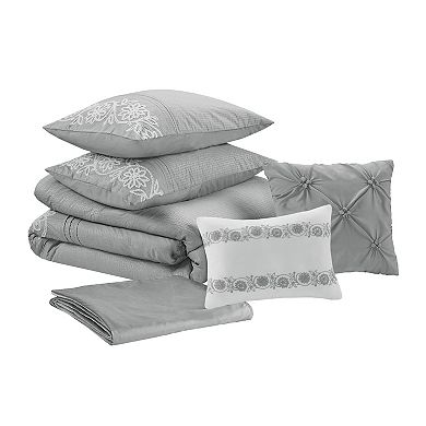 Madison Park Olivia 6-Piece Comforter Set with Coordinating Pillows