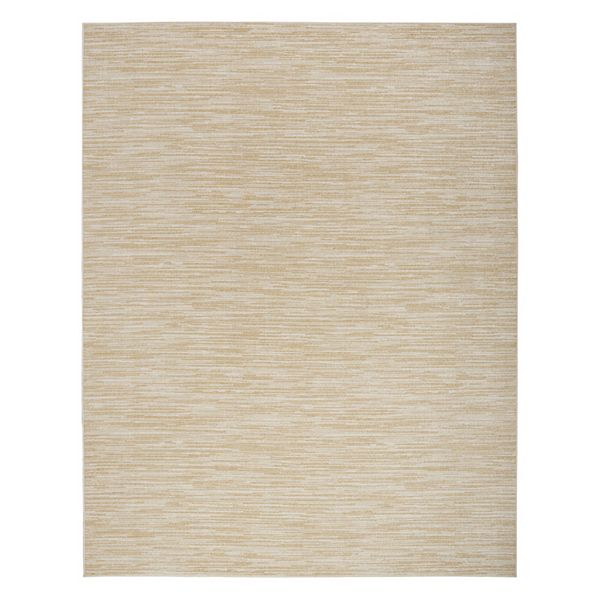 Nourison Essentials 6 ft. x 9 ft. Ivory Gold Abstract Contemporary Indoor/Outdoor Area Rug